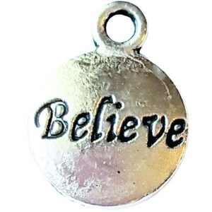 Silver Believe Charm