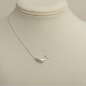 Whale Pendant charm necklace, Silver - 16 inch - - LadybugfeetDesigns -