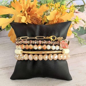 Autumn Leaf Gold Paperclip Chain Bracelet - - LadybugfeetDesigns -