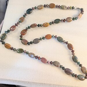 Indian Agate Semi-Precious Gemstone Necklace - 20-36 inches - - LadybugfeetDesigns -
