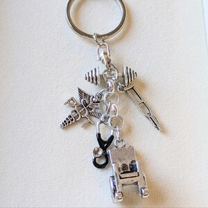 Physical Therapist Keychain - - LadybugfeetDesigns -