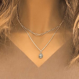 Tree of Life Necklace Set, Silver - - LadybugfeetDesigns -