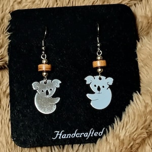 KOALA Bear Earrings - - LadybugfeetDesigns -