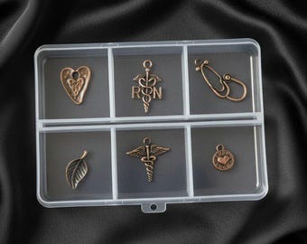Nurse Mini Charm Box - 6 pc., Rose-Gold/Copper