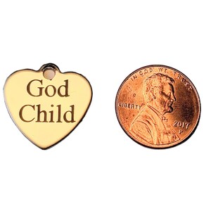 Gold Child Heart Charm - - LadybugfeetDesigns -