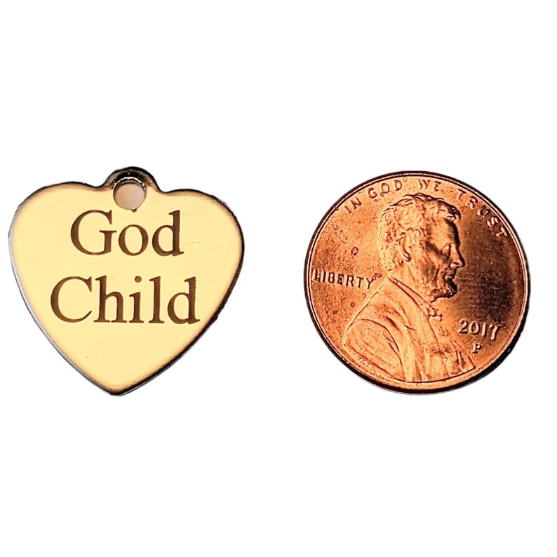 Gold Child Heart Charm - - LadybugfeetDesigns -