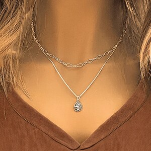 Tree of Life Necklace Set, Silver - - LadybugfeetDesigns -