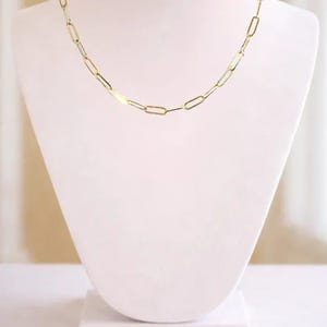 Paperclip Chain necklace, Gold - 18- 24 inch - - LadybugfeetDesigns -