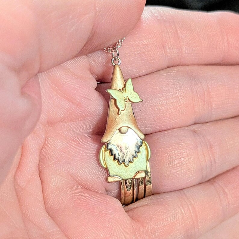 Boho Gnome Necklace, Silver - - LadybugfeetDesigns -