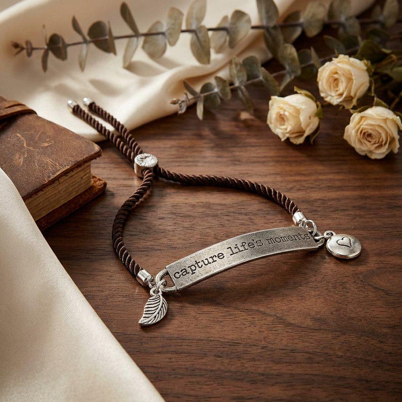 Capture Life's Moments Twisted Rope Bolo Bracelet - - LadybugfeetDesigns -
