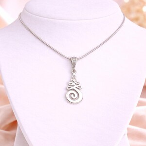 Unalome Earring/Necklace Set, Silver - Adjustable - - LadybugfeetDesigns -
