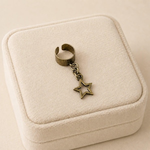 Star Ear Cuff, Antique Bronze