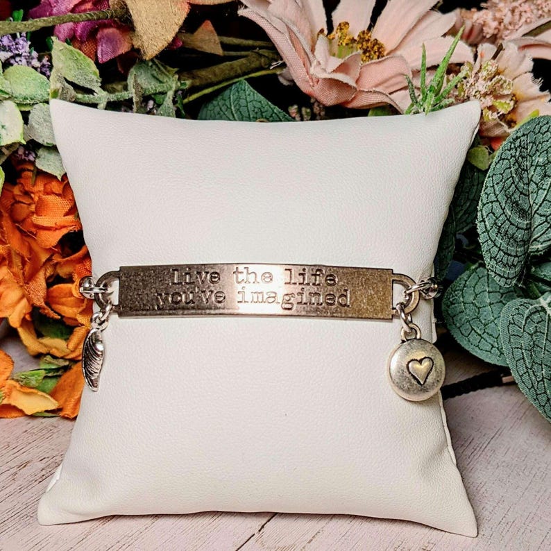 Live the Life You've Imagined Twisted Rope Bolo bracelet - - LadybugfeetDesigns -