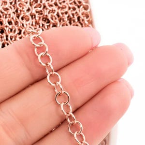 Rose Gold Small Rolo Charm Bracelet Base - D.i.y. - Build Your Charm Bracelet! - - LadybugfeetDesigns -