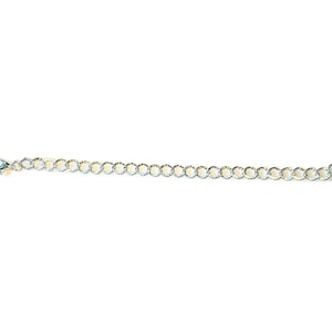Bright Silver Textured Oval Link Charm Bracelet Base - D.i.y. - Build Your Charm Bracelet! - - LadybugfeetDesigns -