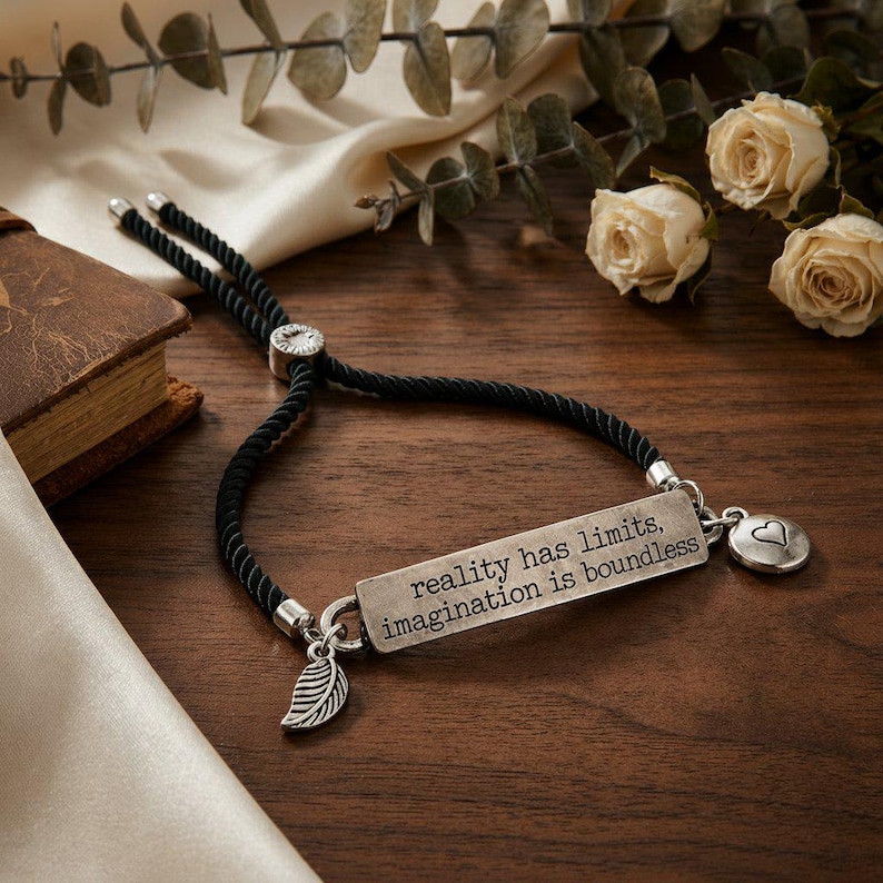 Reality Has Limits Imagination is Boundless Bolo Bracelet - - LadybugfeetDesigns -