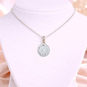 Zodiac Wheel Chart Necklace, Silver - Adjustable up to 24 inches - - LadybugfeetDesigns -