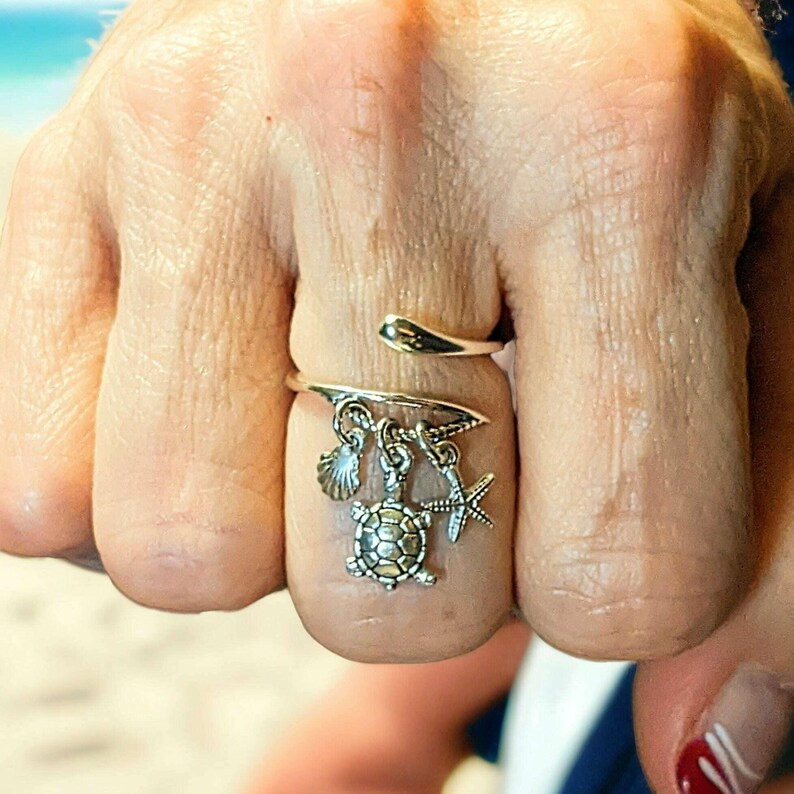 Beach Vibes Wrap Ring - - LadybugfeetDesigns -