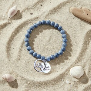 Beach Babe Beaded Stretch Bracelet - - LadybugfeetDesigns -