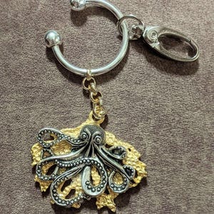 Octopus Key Chain, Purse Clip - - LadybugfeetDesigns -