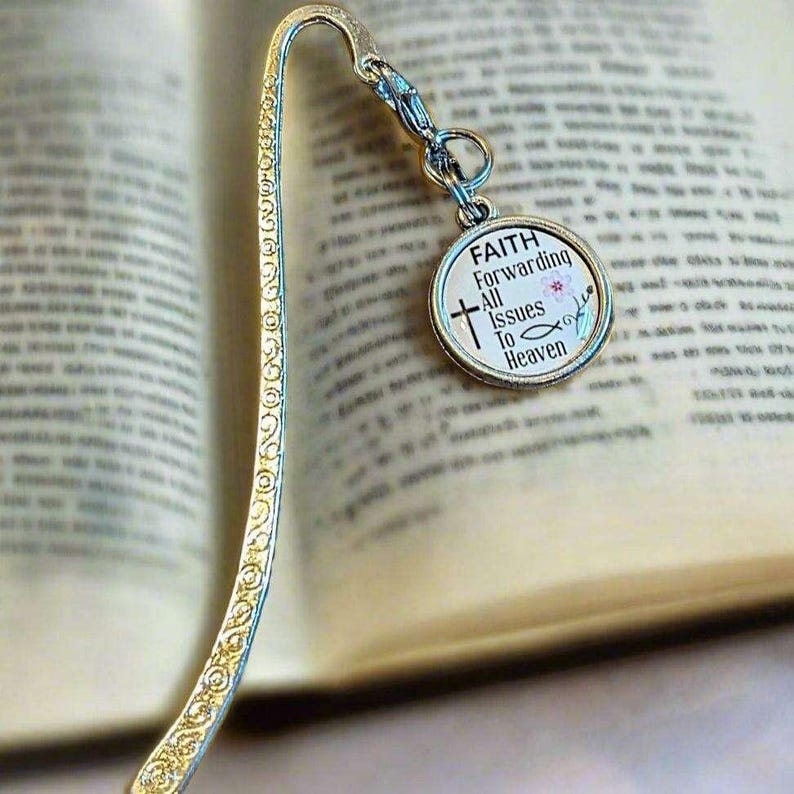 Religious Gift Charm Bookmark- Choose one - - LadybugfeetDesigns -