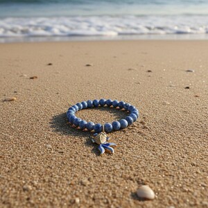 Painted Koi Beaded Stretch Bracelet - - LadybugfeetDesigns -