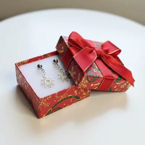 Fiery Sun Charm Drop Stud Earrings-Silver - - LadybugfeetDesigns -