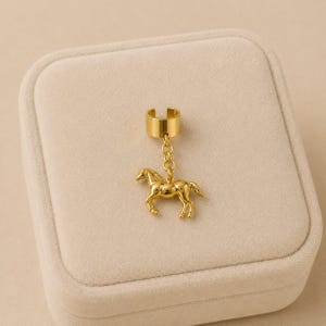 Horse Ear Cuff, Gold - - LadybugfeetDesigns -