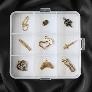 Nurse/EMT Charm Box - 9 pc., Gold - - LadybugfeetDesigns -