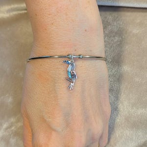 Toucan Euro Bangle Cuff, Silver - - LadybugfeetDesigns -