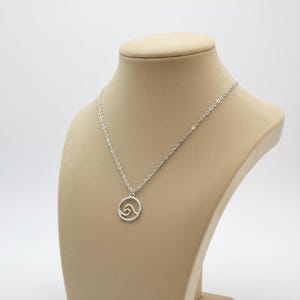 Ocean Wave necklace, 18 inch - Silver - - LadybugfeetDesigns -
