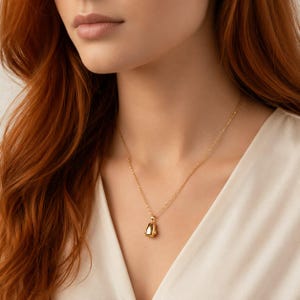 Penguin Necklace, Gold- 20 inch - - LadybugfeetDesigns -