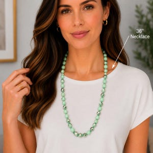 Turquoise AB Crystal Knotted Necklace -36 inch - - LadybugfeetDesigns -