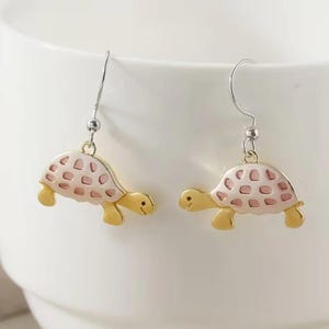 Rustic Turtle Hook Earrings - - LadybugfeetDesigns -
