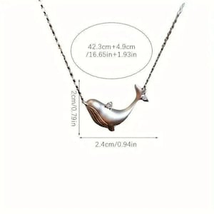 Whale Pendant charm necklace, Silver - 16 inch - - LadybugfeetDesigns -