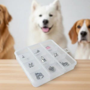 Dog Person Charm Box - 9 pc., Silver - - LadybugfeetDesigns -