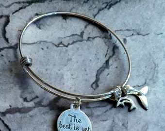 The Best is Yet to Come charm bangle/Graduate gift