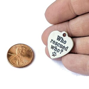 Who Rescued Who? Charm - - LadybugfeetDesigns -
