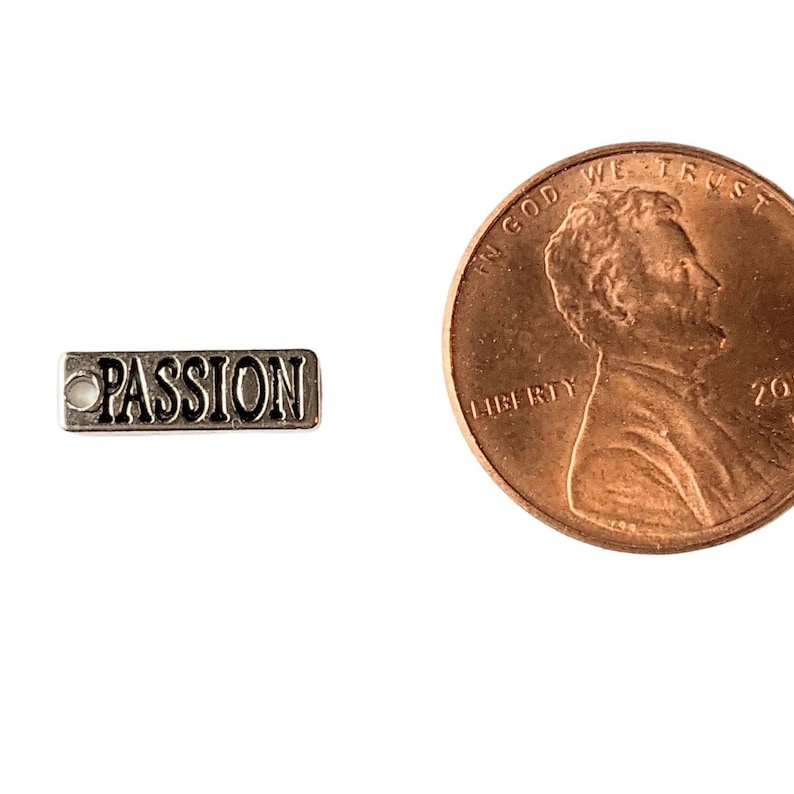 Silver Passion Tag Charm - - LadybugfeetDesigns -