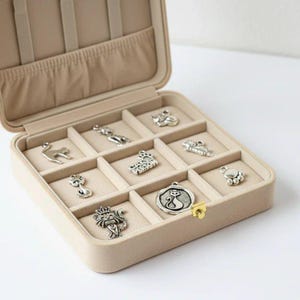 Cat Person Charm Box - 9 pc., Silver - - LadybugfeetDesigns -