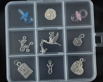 New Baby Charm Box - 9 pc., Silver