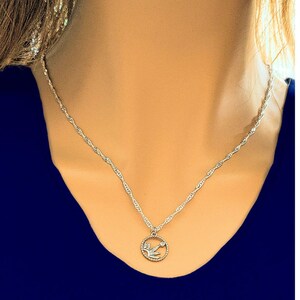 Sun Rays Pendant necklace, Silver - 20 inch - - LadybugfeetDesigns -