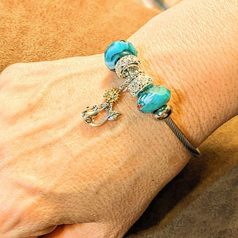 Playful Kitty Euro Cuff Wrap Bracelet, Silver - - LadybugfeetDesigns -