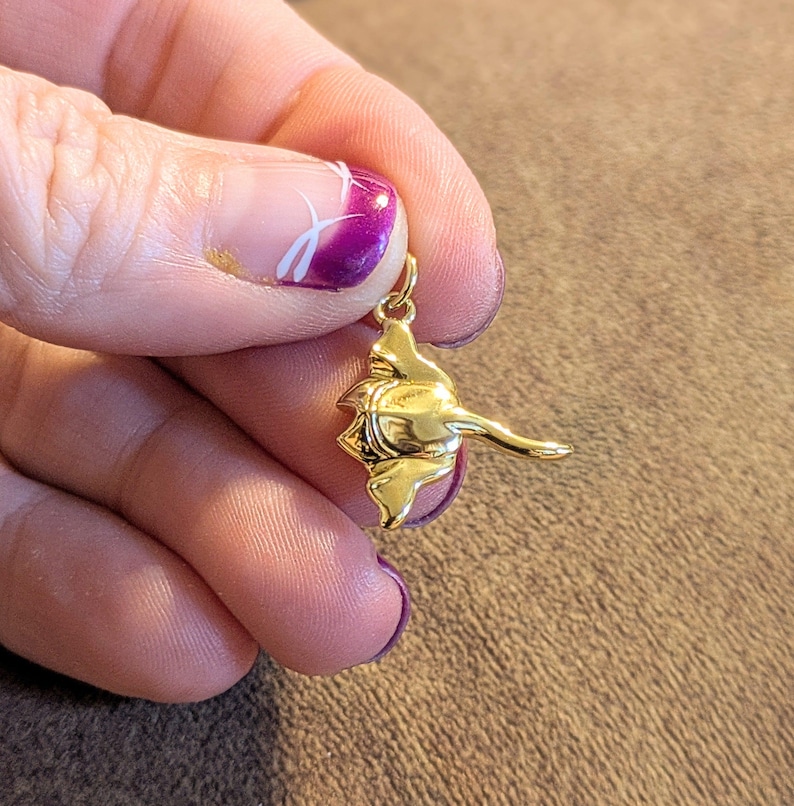 Manta Ray Necklace, Gold - 20 inches - - LadybugfeetDesigns -