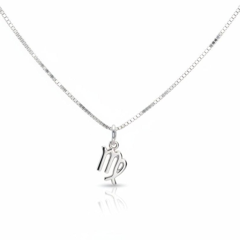 Zodiac Symbol Necklace, Sterling Silver - 12 - 24 inches - - LadybugfeetDesigns -
