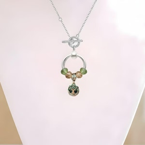 Tree of Life - Life Force Sterling Silver Toggle Charm Necklace, 20 inches - - LadybugfeetDesigns -