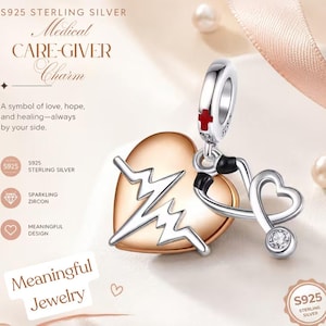 Medical Care-Giver Necklace, 20 inches - Silver - - LadybugfeetDesigns -