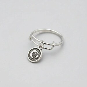 Crescent Moon Star Charm Ring - - LadybugfeetDesigns -