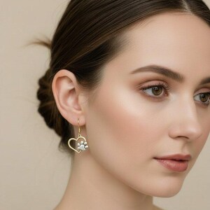 Dog/Cat Paw Print Earrings, Gold - - LadybugfeetDesigns -