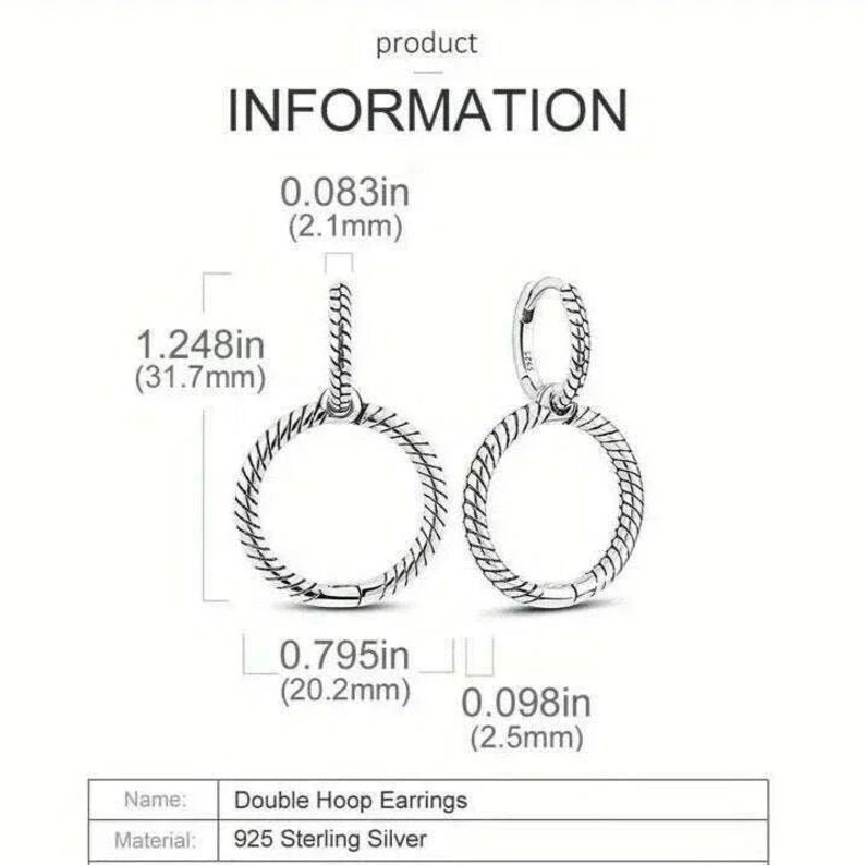 Sterling Double Hoop Tropical Fish Earrings, 3 in 1 Hoops - - LadybugfeetDesigns -